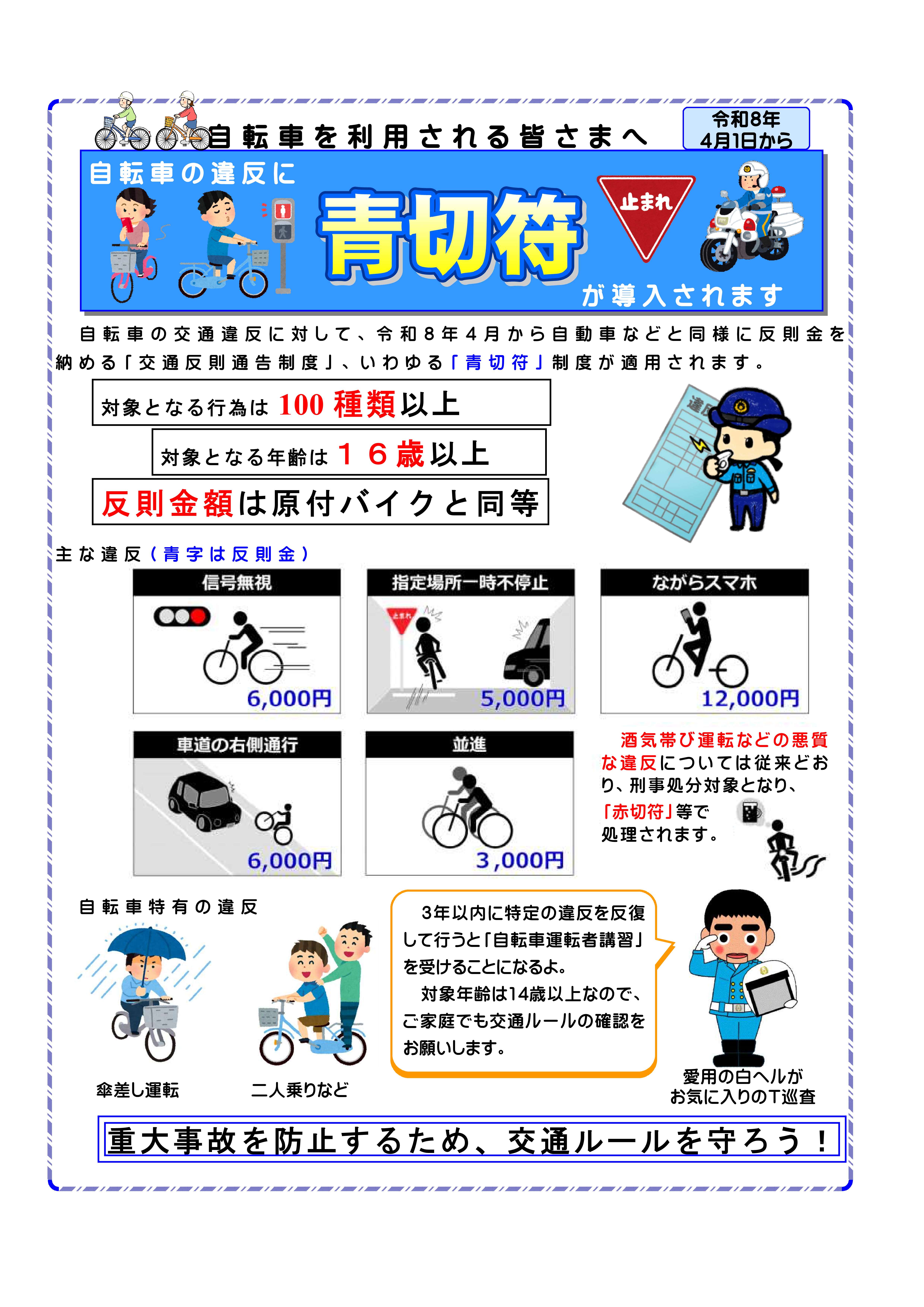 自転車の青切符制度