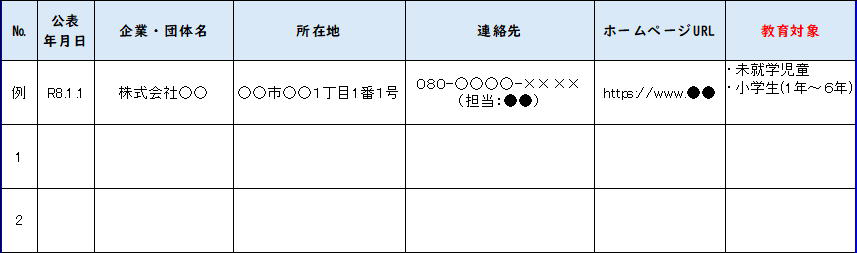 一覧見本